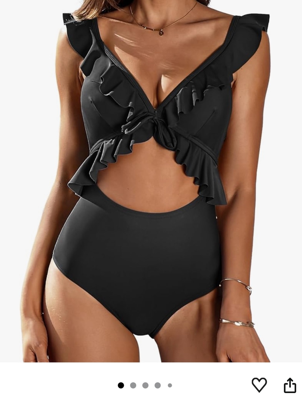 Adorable Boutique Black Ruffle One Piece - BNWT!